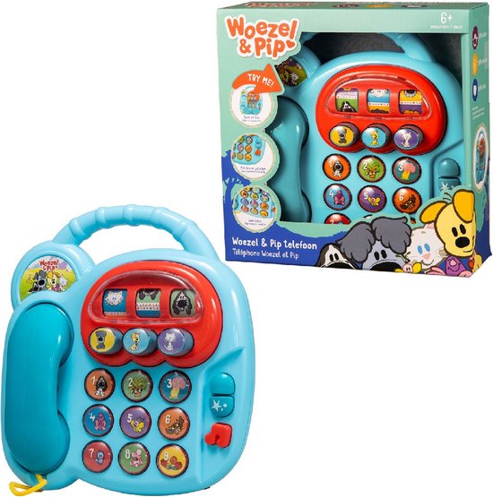 Rubo toys woezel en pip telefoon baby en peuter | bol.com