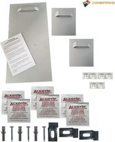 Handige zelfklevende ophangplaten - Duits fabricaat - Voordeelset (2 x 45 x 45 mm en 1 x 100 x 200 mm)