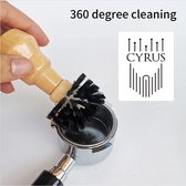 CyrusCoffee - Piston Borstel 58mm - Barista Tools - Portafilter brush