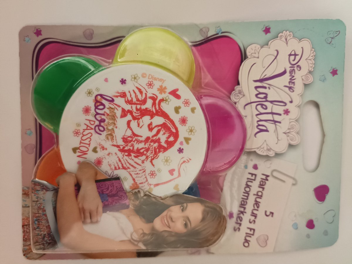 Set 5 mini fluomarkers - Disney Violetta
