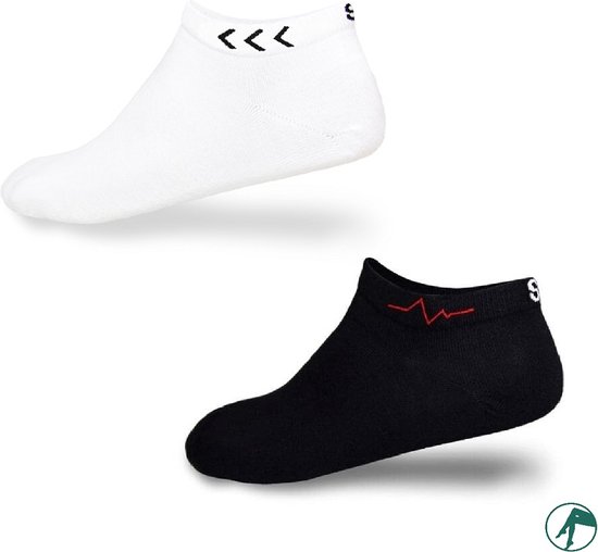 Enkel sneaker sokken naadloos die niet afzakken 4 paar zwart 35-38.