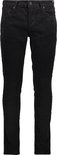 Zwarte corduroy broek, recht model, met knoopsluiting en zakken.