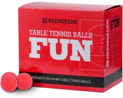 Tafeltennisballen Rood Heemskerk Fun - Per 100 stuks