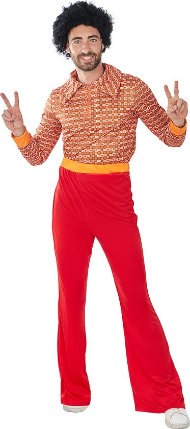 FUNIDELIA Jaren 70 Kostuum Voor voor mannen - Maat: M - Oranje