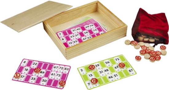 Afbeelding van het spel Longfield Games - Lotto/kienspel in houten kistje - bingo