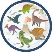 Amscan - ECO Happy Dinosaur Papieren Gebaksbordjes (8 stuks)