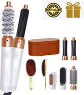 Top Goods Hairwrap Gold - Multistyler - 5-in-1 Föhnborstel - Krultang - Incl. Opbergdoos & Luxe Haarborstel