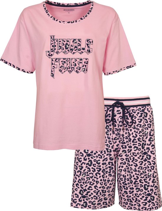 Irresistible - Dames Shortama - Pyjama Set - Roze - Maat S