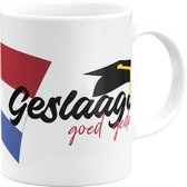 Mok Geslaagd! Goed gedaan! | Geslaagd cadeau | Mok geslaagd | Geslaagd cadeau school jongen & meisje | Geslaagd cadeau diploma| ontbijtmok | Fotofabriek