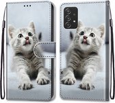 BookCover Hoes Etui geschikt voor Samsung Galaxy A53 Lieve Kitten