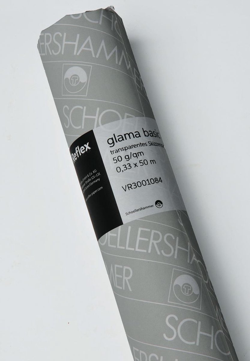 Tekenpapier Schoellershammer Glama Basic 33cmx50m 50gr transp - Schoellershammer
