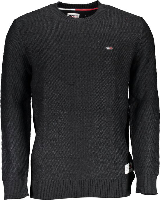 Tommy Jeans Tjm Regular Structured Sweater Truien & Vesten Heren - Sweater - Hoodie - Vest- Zwart - Maat XXL