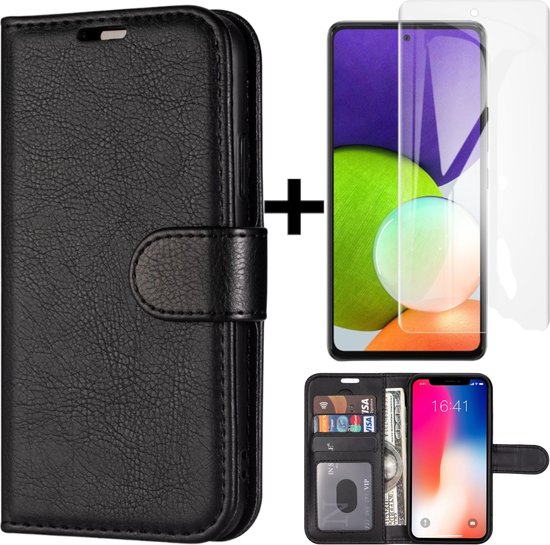 Huawei Y7 2019 Book case + screen protector/ Rico Vitello L Wallet case kleur Zwart