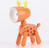TL-23 LED Mini Opvouwbare Cartoon Bureaulamp Thuis Huisdier Vorm Decoratie Tafellamp, Spec: Spotted Deer (Oranje)