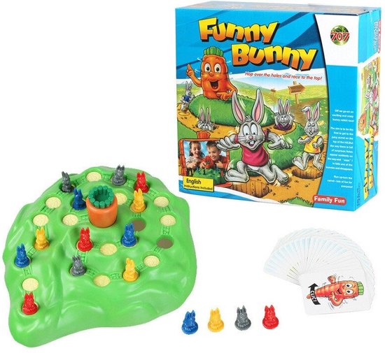 Afbeelding van het spel HaveFun Bunny Hop - Snuffie Hup - Konijnenrace - Kinderspel - Cadeau Kinderen - Actiespel