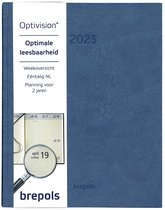 Brepols Agenda 2023 - LUCCA - Optivision NL  - Optimaal leesbaar - 17,1 x 22 cm - Blauw