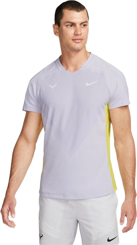 Nike Court Dri Fit Advantage Rafa T-shirt Met Korte Mouwen Mannen Paars - Maat S