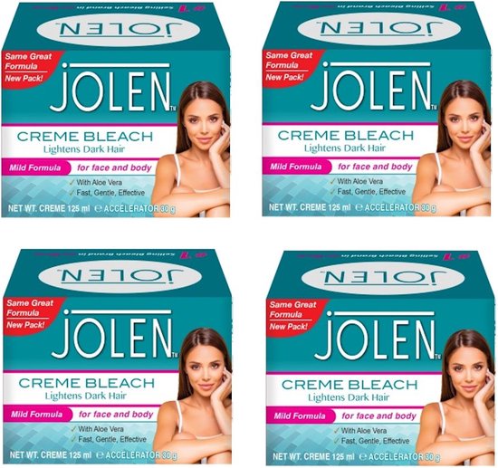 JOLEN Creme Bleach Mild Formula plus Aloe Vera 125 ml 4 Pak