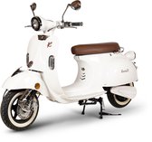 BEST GETEST - elektrische scooter - Retelli Vecchio Classico 24ah - wit - Brom/snor - retro - incl kenteken, tenaamstelling en rijklaar maken