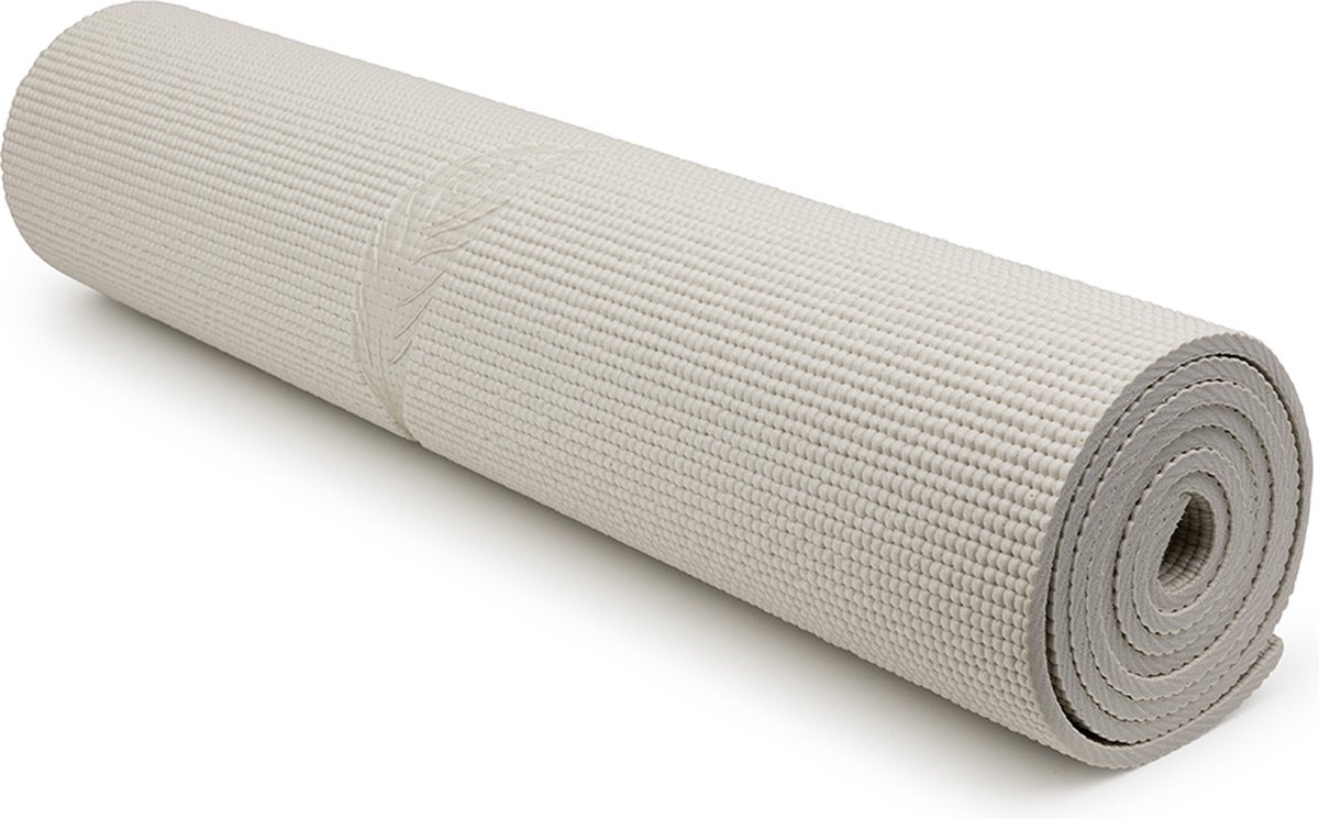 MindBaas - Yoga Mat (extra dik) - Fitness Mat - Eco - Antislip - Crème - 183 x 61 x 0.6 cm