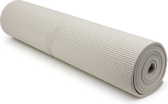 MindBaas - Yoga Mat (extra dik) - Fitness Mat - Eco - Antislip - Crème - Pilates Mat - 183 x 61 x 0.6 cm