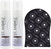 St.Moriz - Professional Tanning Mousse Dark 200ml 2 pak + GRATIS Tanning Mitt