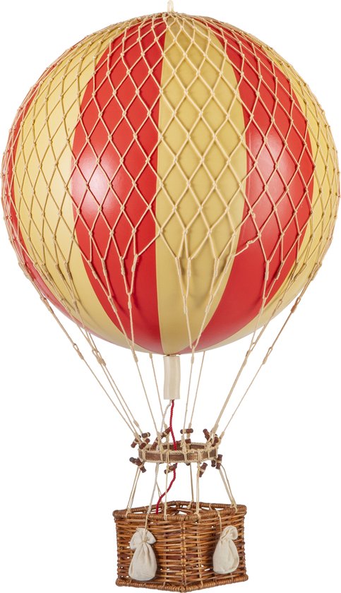 Authentic Models - Luchtballon Royal Aero - Luchtballon decoratie - Kinderkamer decoratie - Dubbel Rood - Ø 32cm