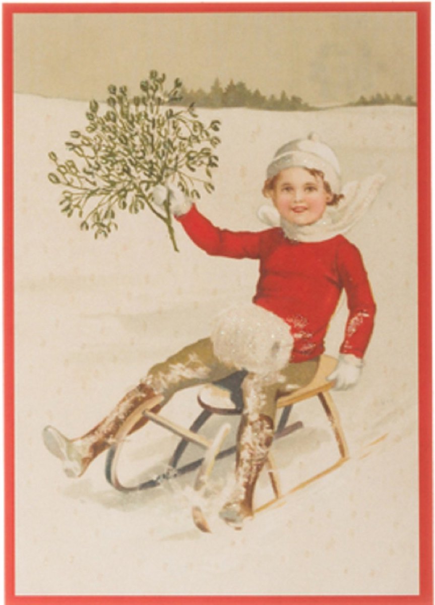 Nostalgische kerstkaarten - 8 stuks - SF- Klassieke Vintage afbeeldingen -  Winter -... | bol.com
