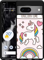 Google Pixel 7 Hardcase hoesje Unicorn Time - Designed by Cazy