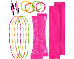 Boland - Set 80's Neon - Volwassenen - Unisex - Hippie - 80's & 90's - Disco