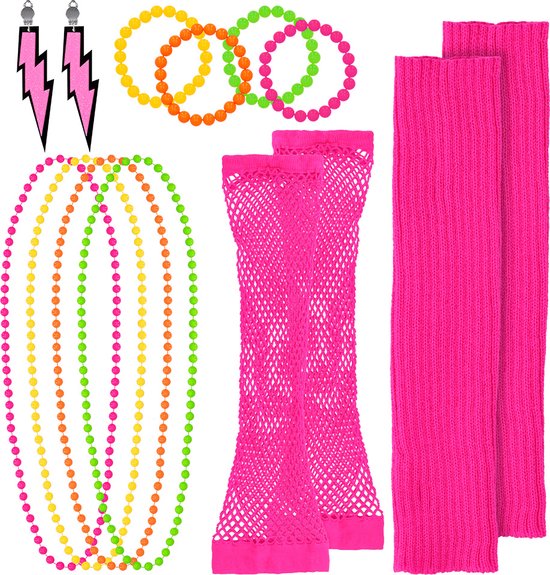 Boland - Set 80's Neon - Volwassenen - Unisex - Hippie - 80's & 90's - Disco