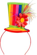 Chapeau haut de forme mini clown adulte - Coiffures habillées