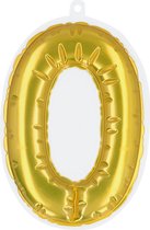 Boland - Folieballon sticker '0' goud Goud - Black & Gold - Black & Gold - Verjaardag - Jubileum - Raamsticker - NYE