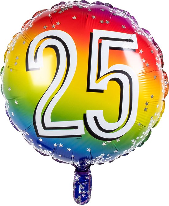 Boland - Folieballon cijfer(45 cm) 25 - Multi - Cijfer ballon