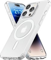 Hoesje geschikt voor iPhone 14 Pro Max Magsafe Hoesje Transparant - Magnetisch Magsafe Hoesje - iPhone 14 Pro Max Doorzichtig - iPhone 14 Pro Max Magsafe Case - Doorzichtig