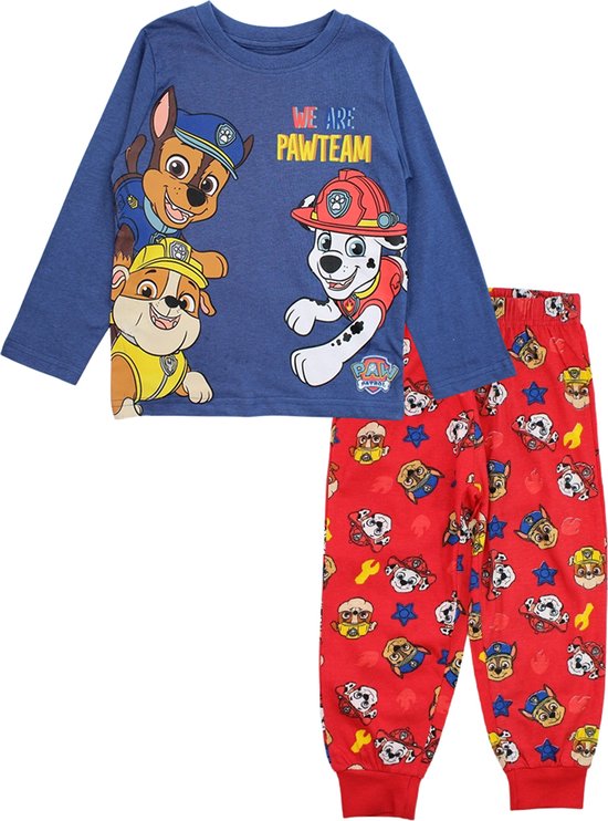 Paw Patrol Pyjama Katoen Blauw Katoen Maat  128
