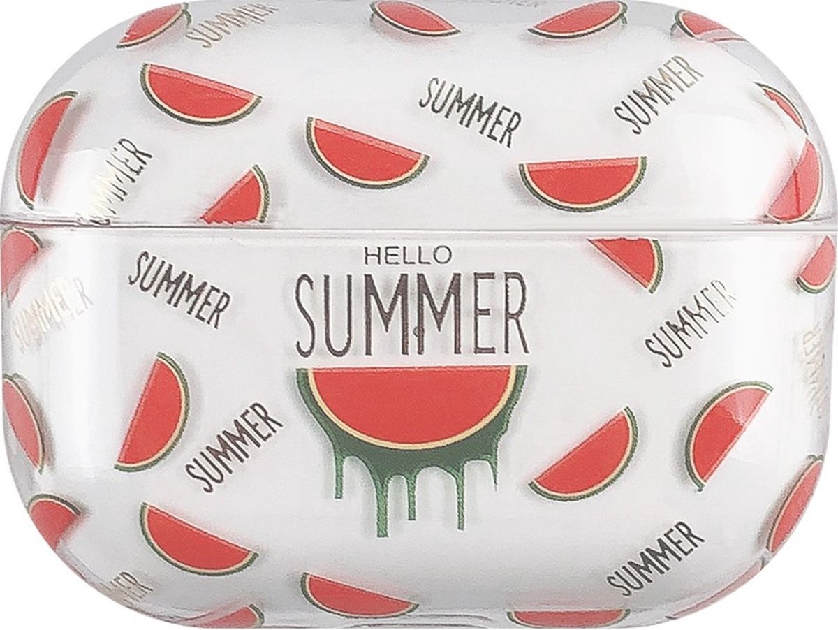 Mobigear Design Hardcase Hoesje voor Apple AirPods Pro 2 - Watermelon