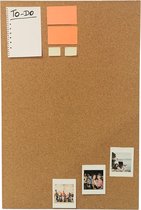 Prikbord kurk 60 x 90 cm | Fotofabriek Kurkplaat | Kurkwand | Moodboard | Zelfklevend | Bruin