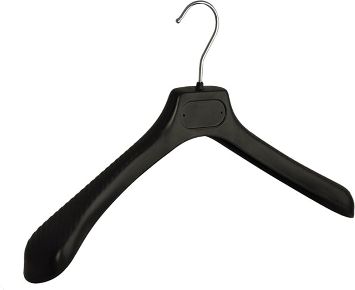 De Kledinghanger Gigant - 10 x Mantelhanger / kostuumhanger zwart, 45 cm