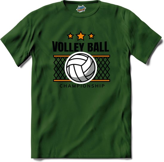 Volleybal net sport - T-Shirt - Heren - Bottle Groen - Maat 4XL