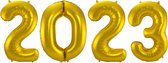 Ballon Cijfer 2023 Oud En Nieuw Versiering Nieuw Jaar Feest Artikelen Gouden Happy New Year Ballonnen Goud – XL Formaat