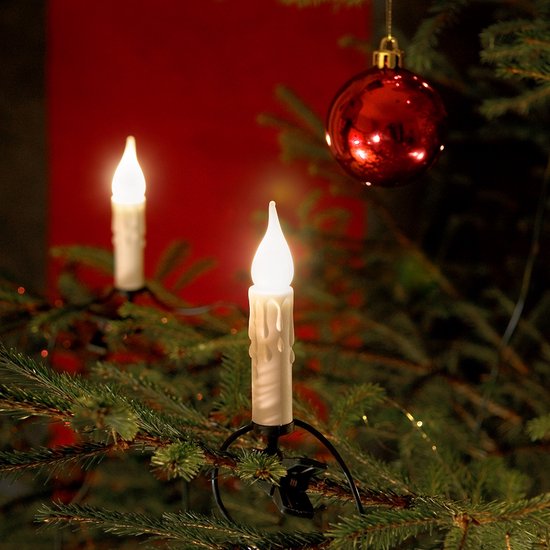 Kaarsverlichting voor binnen - 20 kaarsen - 2700K Warm wit - 13 meter - Kerstverlichting - Kerstboomverlichting