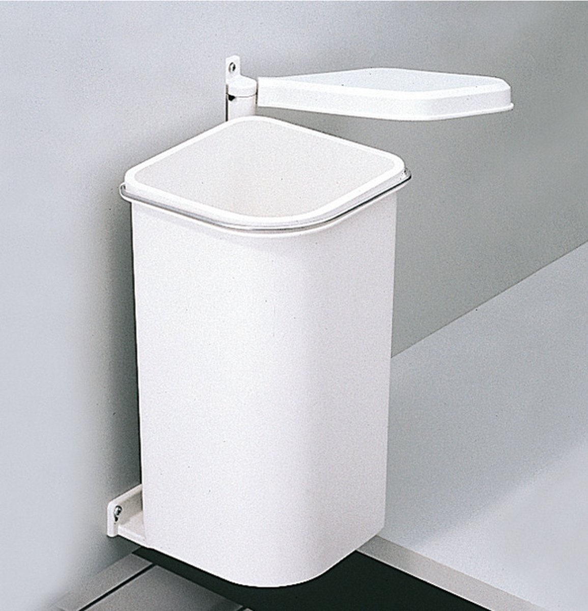 Afvalbak achter draaideur 5L Wit, voor kastbreedte 300 mm