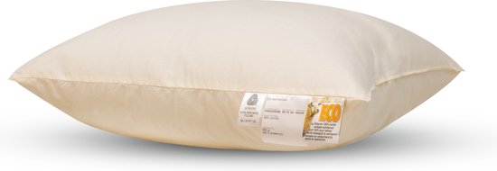 Oreiller en laine Eco | kussen en Zuiver laine vierge certifié IWS | Oreiller Medium/ ferme 100% naturel | 60x70cm