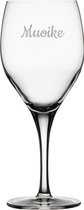Gegraveerde witte wijnglas 34cl Muoike