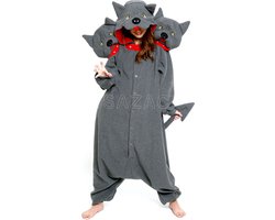 Kerberos Onesie Pak Kostuum Outfit Huispak Jumpsuit Verkleedpak - Premium Verkleedkleding - Halloween & Carnaval - SAZAC - Kinderen & Volwassenen - Onesize (155-180 cm)