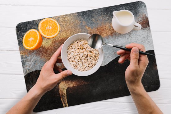 Set de table - Or - Abstrait - Chic - Table - Pads set de table - Napperons - 45x30 cm - 6 pièces