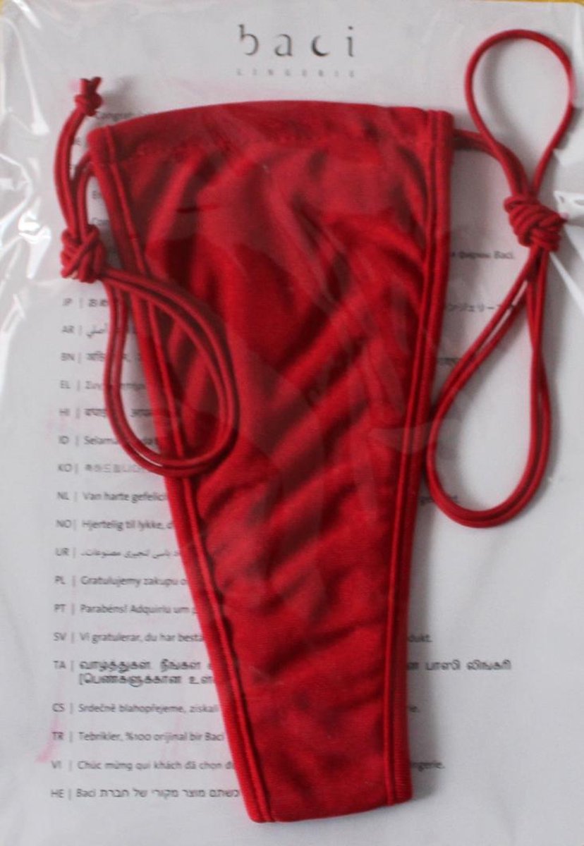 Slingshot Tanga-Rot Castle of Love Strings Slingshot String aus Microfaser one size