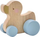 Bambino Juliana Houten Push Toy Eend Naturel/blauw 85 x 90 x 60 Mm