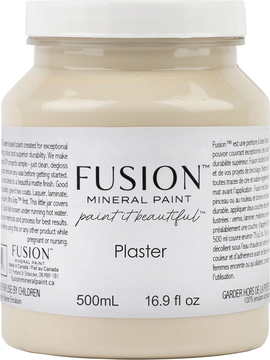 Fusion mineral paint - acrylverf - meubelverf - cremekleur - plaster - 500 ml